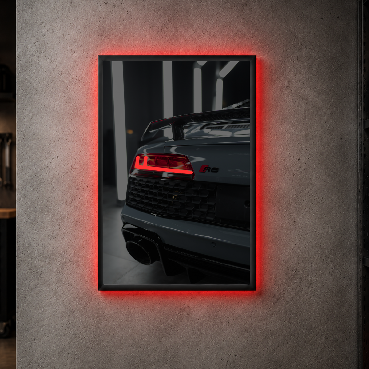 Audi R8 V10 - Rear Acrylic Poster