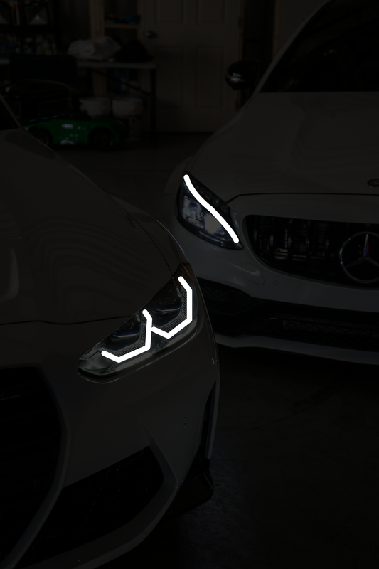 Mercedes and BMW - Front Acrylic Poster
