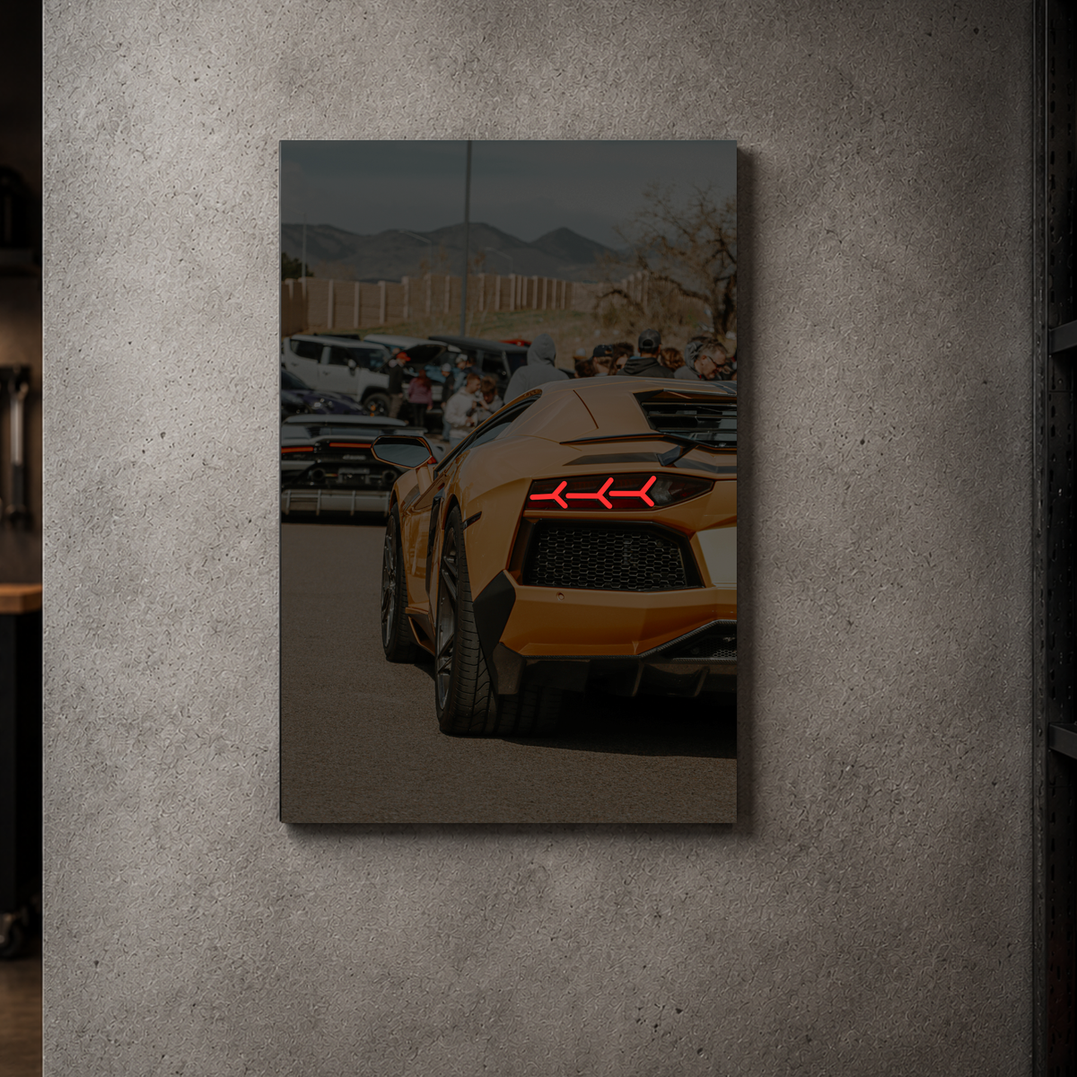 Lamborghini Aventador - Rear Acrylic Poster