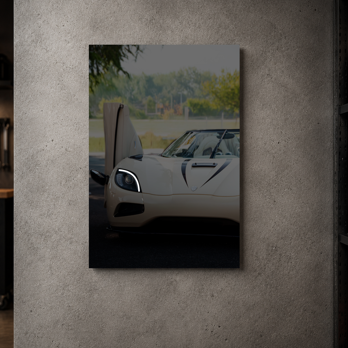 Koenigsegg Agera "Purple Patch" - Front Vertical Acrylic Poster