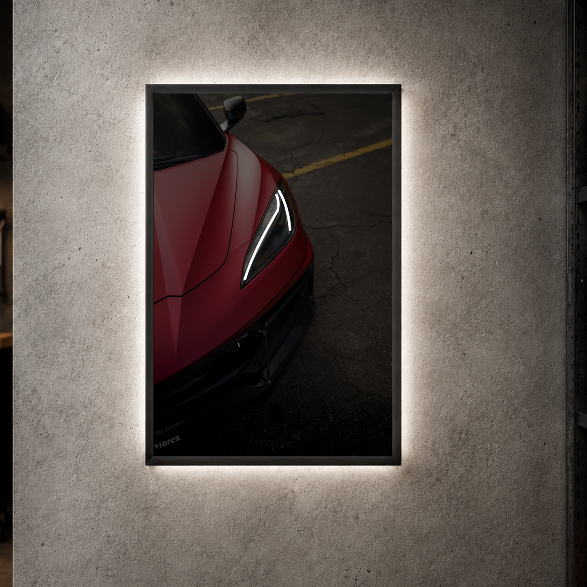 C8 Chevy Corvette - Front Vertical Acrylic Poster
