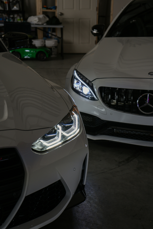 Mercedes and BMW - Front Acrylic Poster