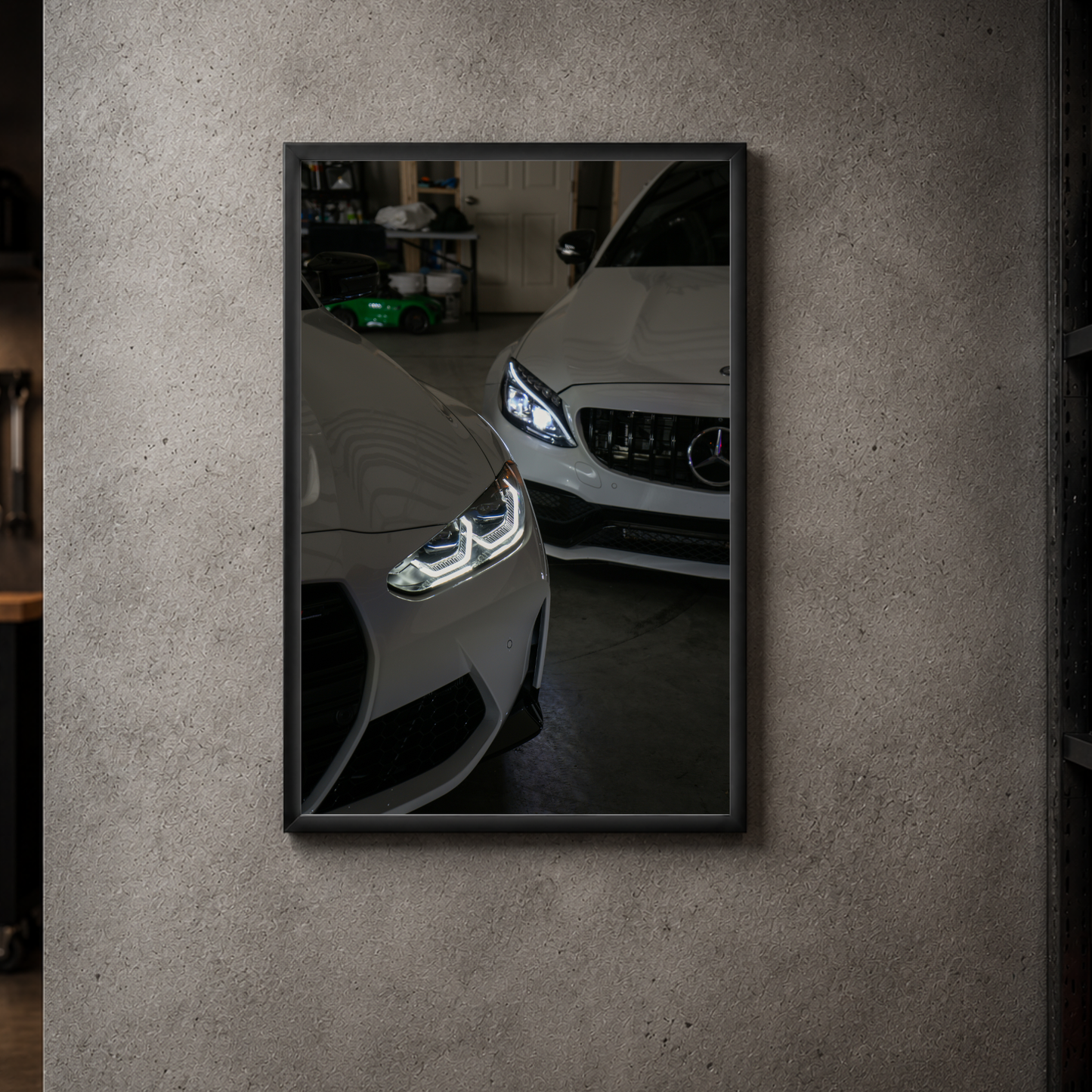 Mercedes and BMW - Front Acrylic Poster
