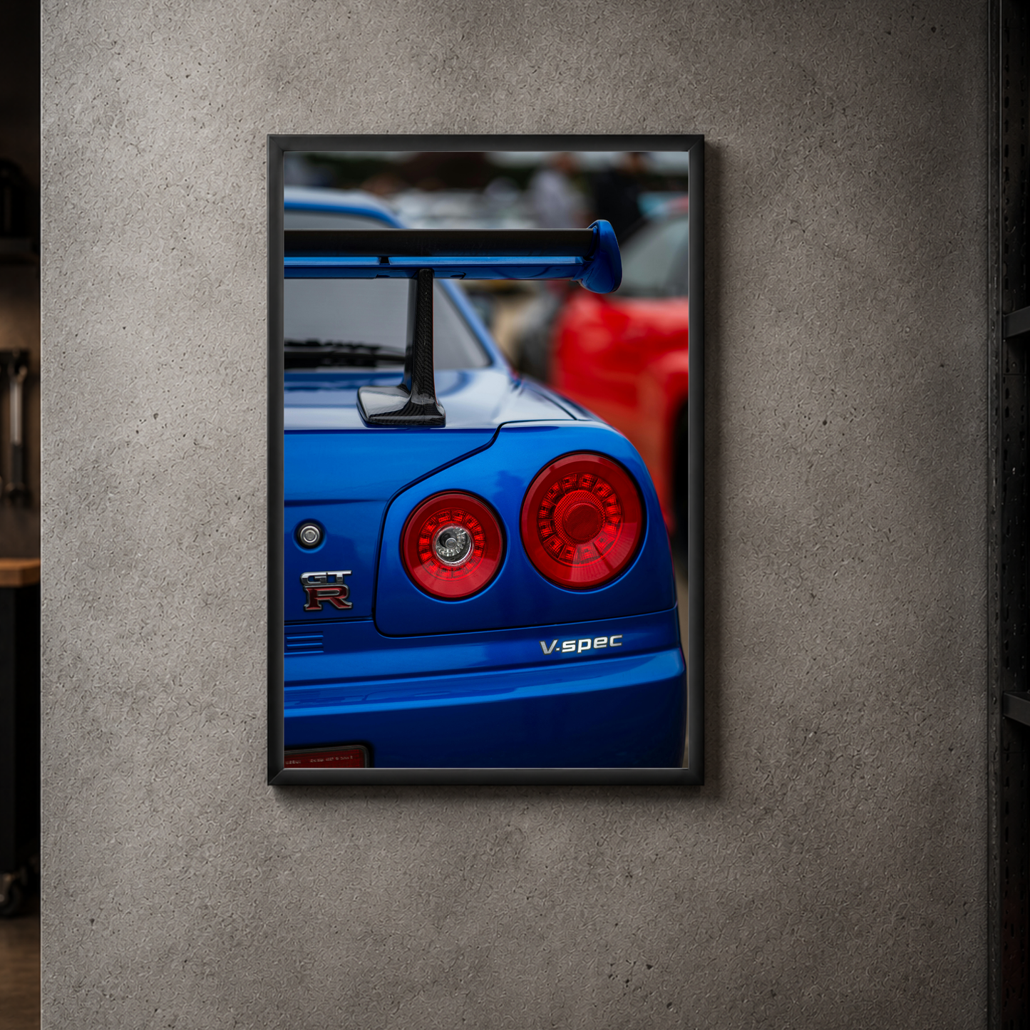 Nissan R34 - Rear Acrylic Poster