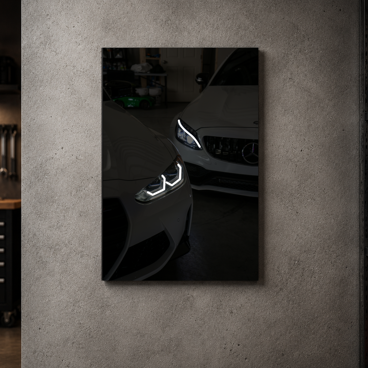 Mercedes and BMW - Front Acrylic Poster
