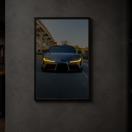 Toyota Supra - Front Acrylic Poster