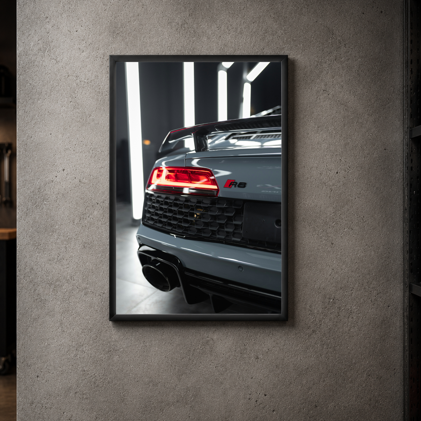 Audi R8 V10 - Rear Acrylic Poster