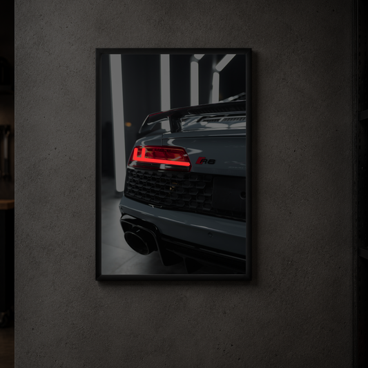 Audi R8 V10 - Rear Acrylic Poster