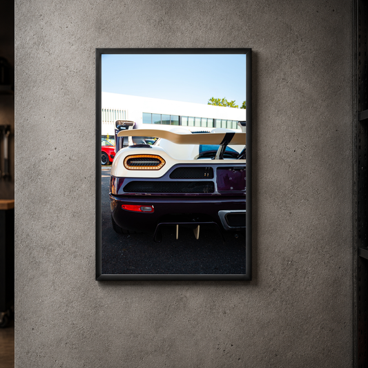 Koenigsegg Agera "Purple Patch" - Rear Vertical Acrylic Poster