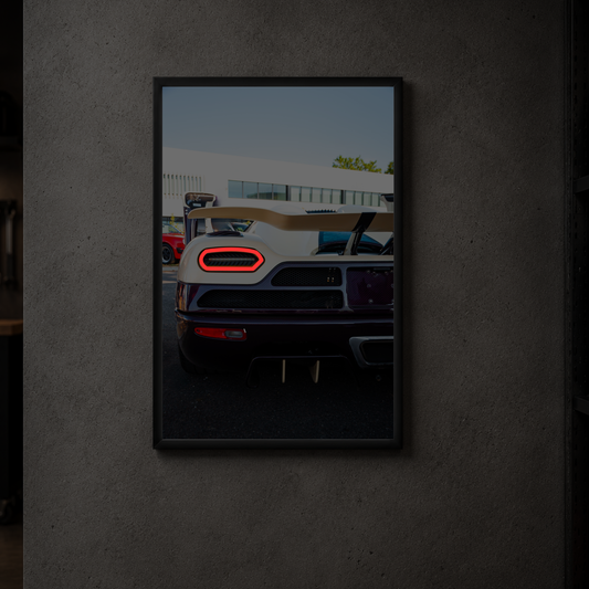 Koenigsegg Agera "Purple Patch" - Rear Vertical Acrylic Poster