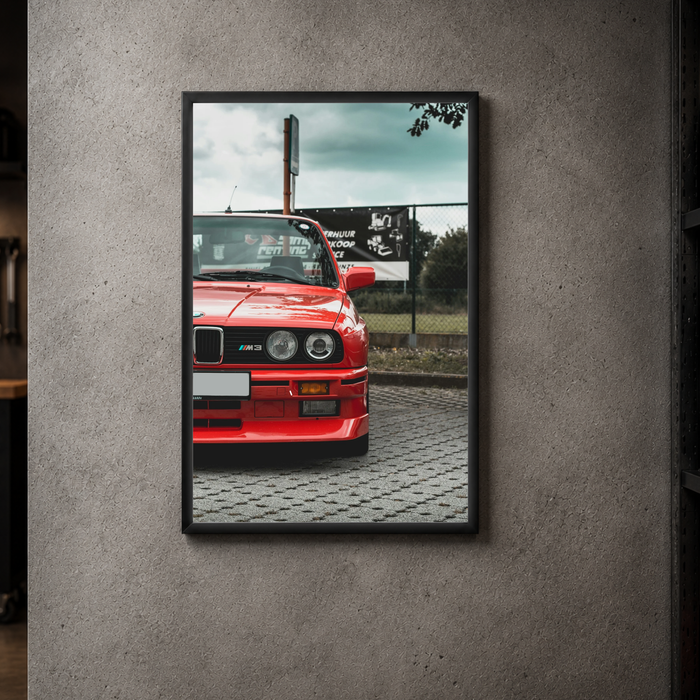 BMW E30 - Front Vertical Acrylic Poster