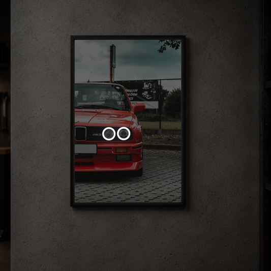 BMW E30 - Front Vertical Acrylic Poster