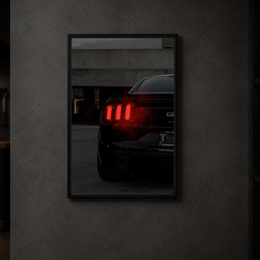 Ford Mustang GT - Rear Vertical Acrylic Poster