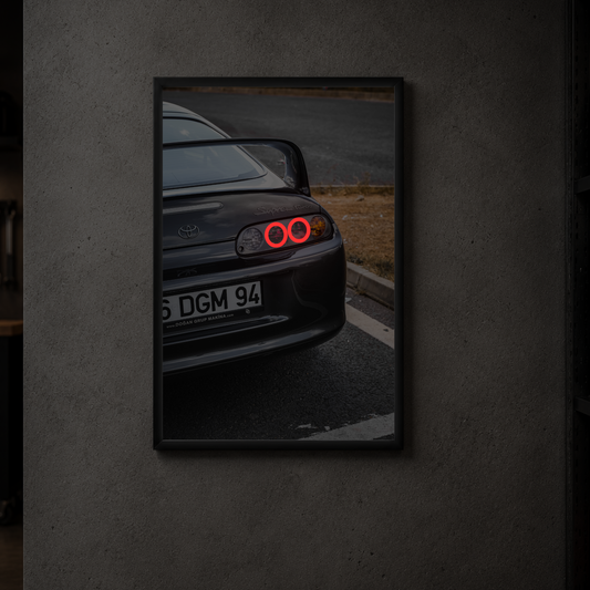 MK4 Toyota Supra - Rear Acrylic Poster