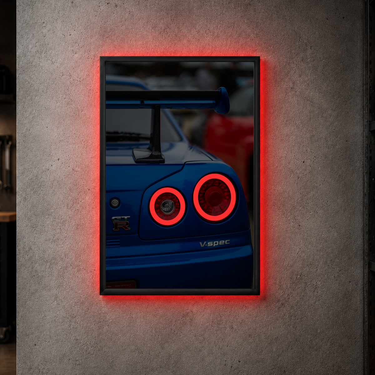 Nissan R34 - Rear Acrylic Poster