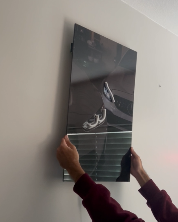 Hang the poster carefully